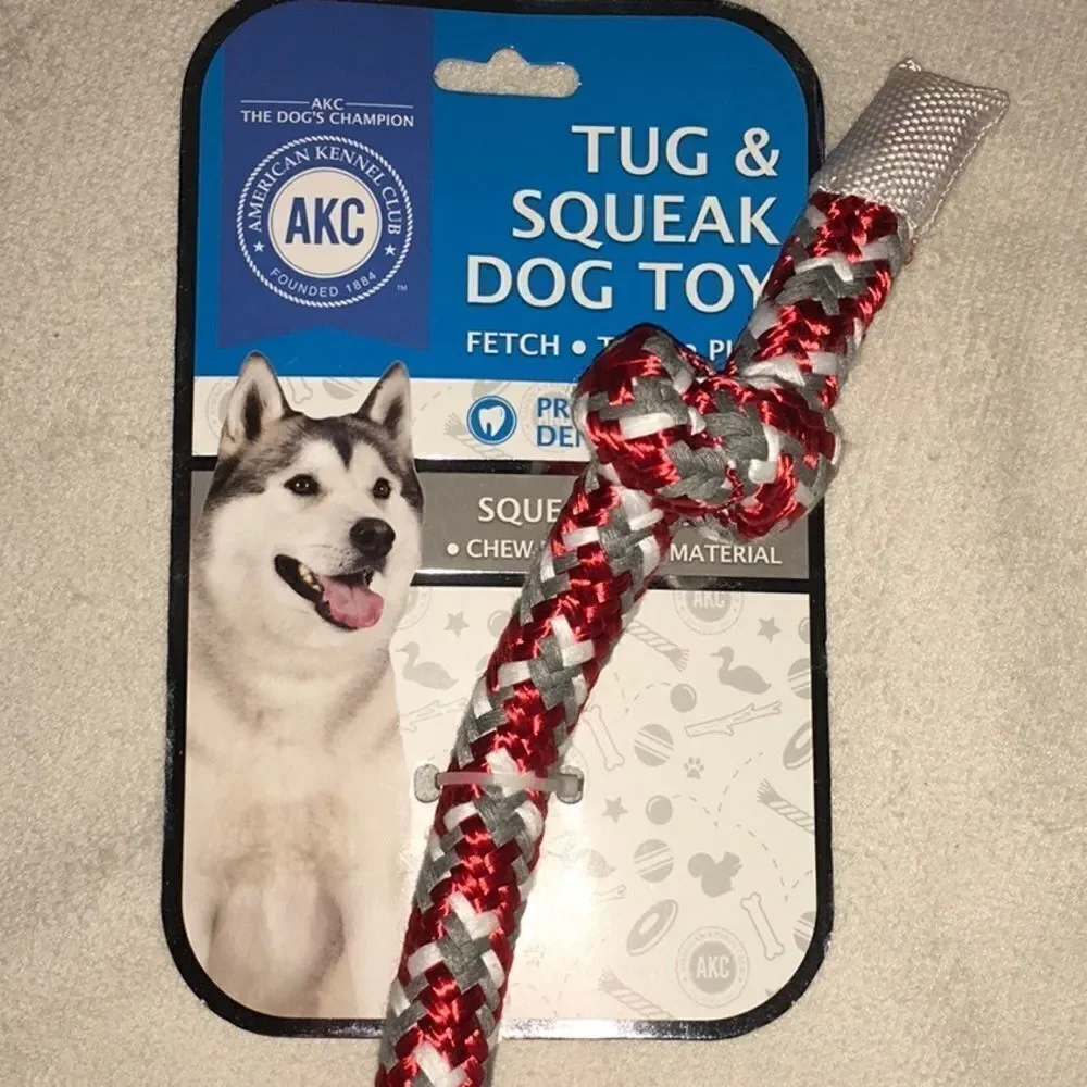 Tug and Squeeze Dog Toy